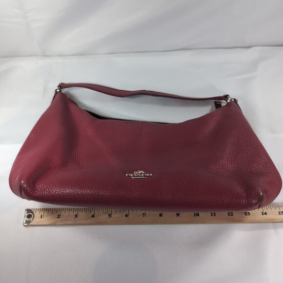 Coach F36628 East West Celeste Leather Purse Red Shoulder Bag Crossbody Gold S22 - Picture 14 of 16